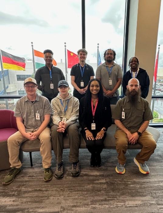 OCC students interning at Micron in Boise, Idaho this summer include (front row, left to right): Duke Sturgis, Vincent Hubbard, Allison Wilcox, and Timothy Szarek, (back row left to right) RJ Tinsley, Hunter Garrett, Kah-Lelle Akins, and Ericka Ruffin.