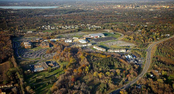 Aerial photo of Onondaga Community College