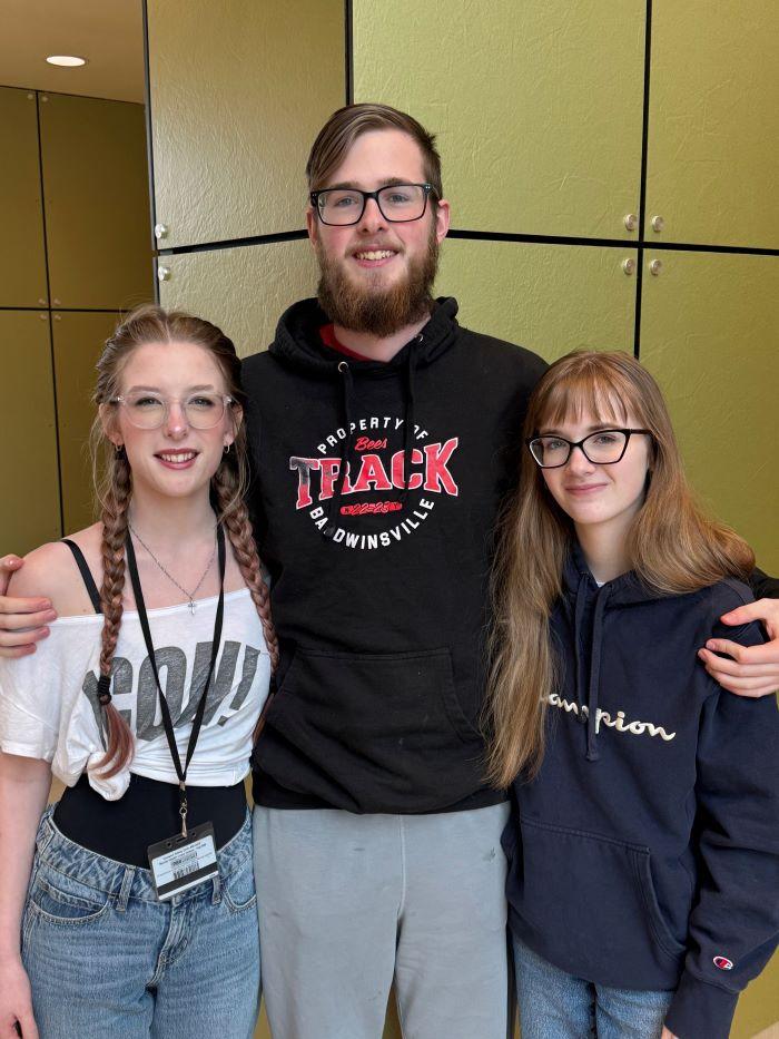 Cate, Jack, and Sara Johnson are triplets who came to Onondaga Community College from Baldwinsville High School.