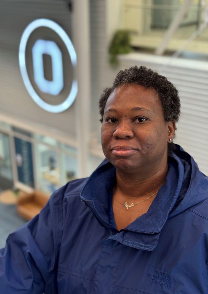 April Jackson is a 42-year-old mother of three who is attending Onondaga Community College tuition-free thanks to the SUNY Reconnect program. She plans to earn two degrees here.