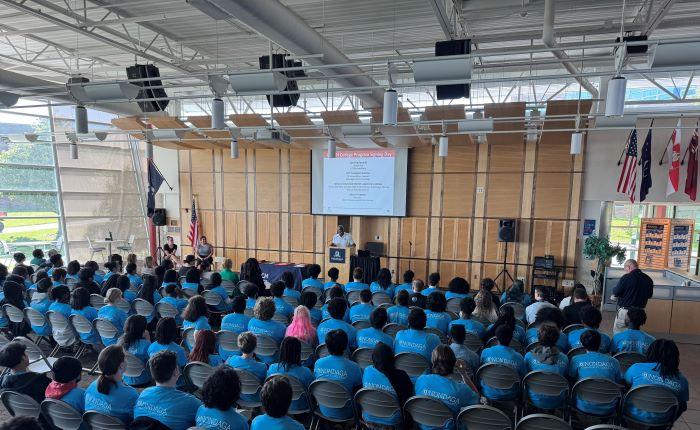 A P-TECH signing ceremony was held in the Gordon Student Center Great Room on the Onondaga Community College campus.