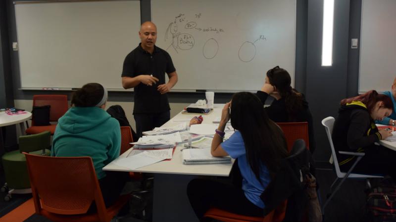 The Learning Center has work spaces for groups of all sizes.
