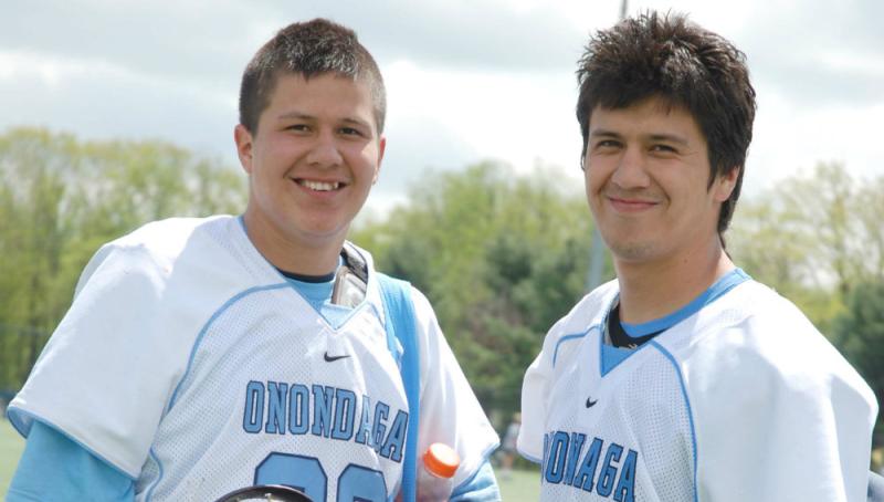 Jerome (left) and Jeremy Thompson after one of their two National Championships while at OCC.