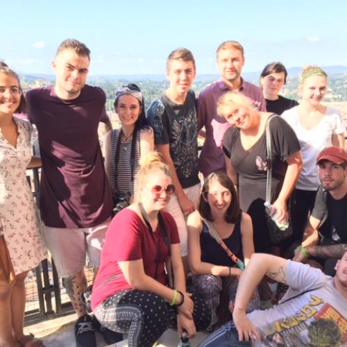 Students studying abroad in Italy 