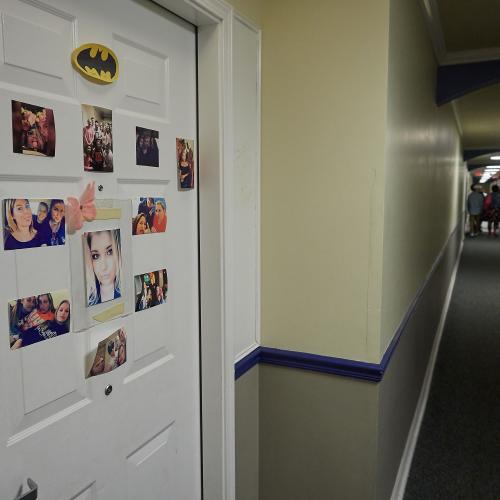 Residence Hall, hallway and door decorations