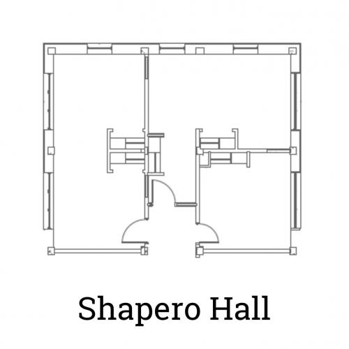 Floor plan of Shapero Hall rooms