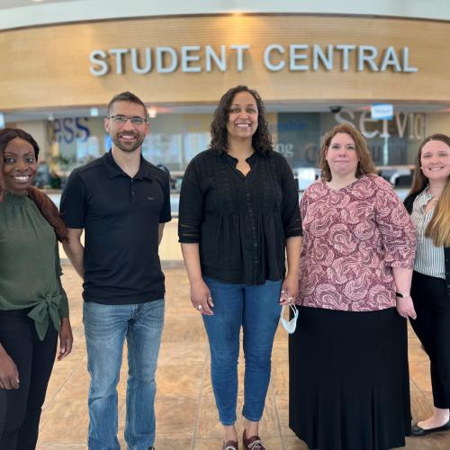 Sharing OCC's Schools Success Story both in New York State and across the country will be (left to right) Sherrie Asbie-White, Justin Fiene, Naomi Stewart, Abigail Klein, and Jenna Alexander.
