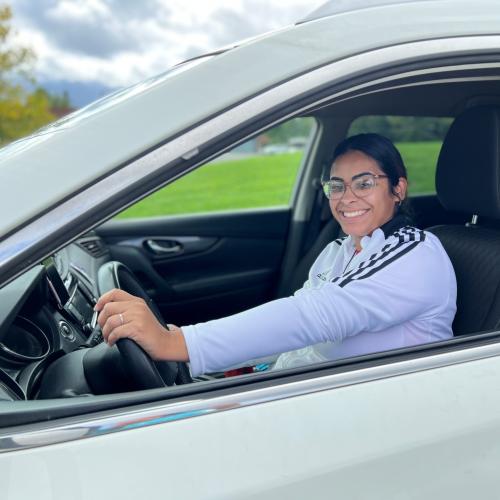 Frances Perez-Nunn commutes to the OCC campus from the Albany area three days a week. Her drive takes two-and-a-half hours each way.