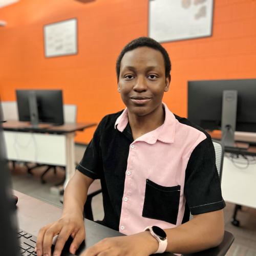 Muhina Mberwa came to OCC from PSLA at Fowler as part of the P-TECH program. He's working toward his degree in Computer Information Systems.