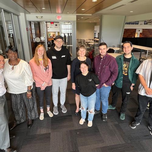 Meg O'Connell and students