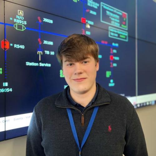Riley Wood '23 is the youngest Regional Operator in the history of National Grid. He's a 2023 graduate of Oswego High School and Onondaga Community College, having earned an Electrical Technology degree through the P-TECH program.