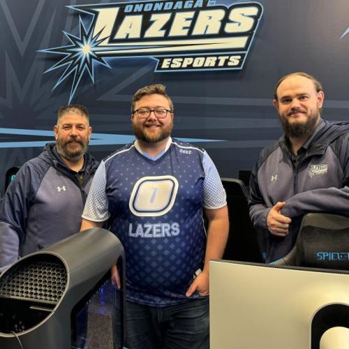 Pictured in OCC's new Esports Arena are (left to right) Head Coach Keith Edwards, Student-Athlete Rob Maher, and Assistant Coach Jeff Pease. They are our guests on the latest edition of our podcast, "Chatting About College."