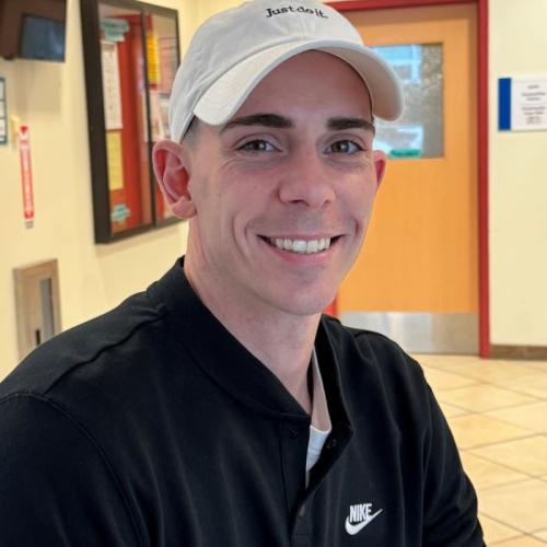 Hunter Yessick is completing his Engineering Science degree this month. He's pictured in front of the Counseling & Community Care Hub which is one of his go-to places on campus.