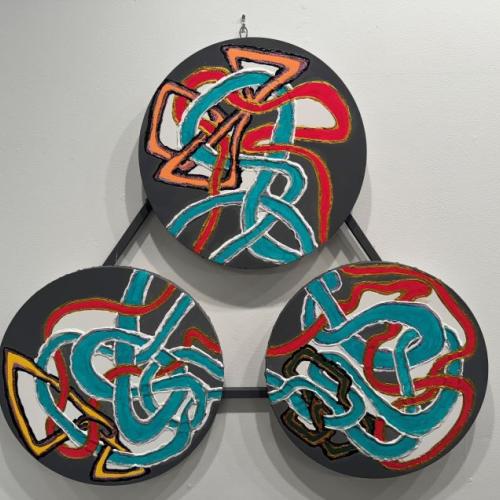 "Controlled Chaos" by Abby Klein at the On My Own Time art exhibit in OCC's gallery.
