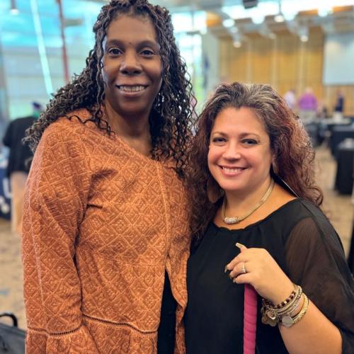 Dawn Penson '20 (right) with Daneen Brooks (left)