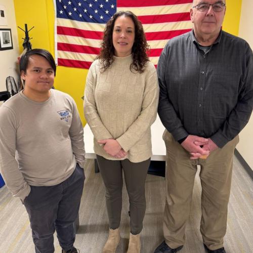 OCC's Office of Veterans and Military Services has been nationally recognized as "Military Friendly." Pictured in the office are (left to right) Dominick Kastner, Lisa Mooney, and Steve White.