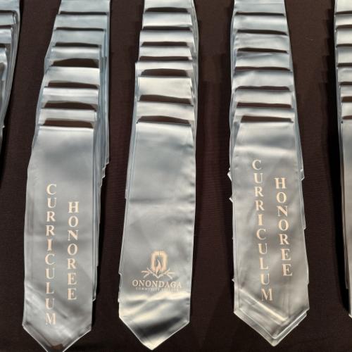 Students named curriculum honorees received a certificate and a blue stole to be worn at commencement.