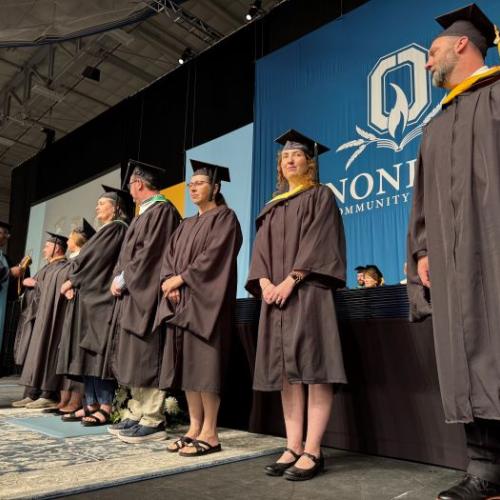 Faculty and Staff received their SUNY Chancellor's Awards during commencement.