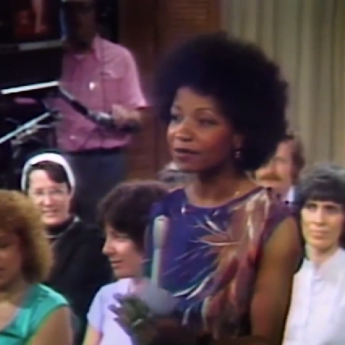 Karin Franklin-King '69 was the first Black woman to host a TV talk show in Syracuse. (photo courtesy WSYR TV)