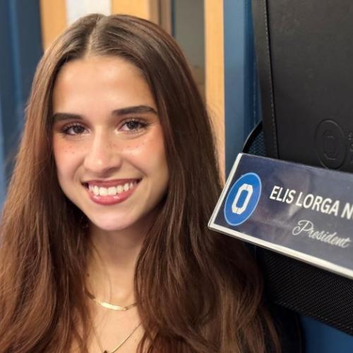 Maria Elis Lorga Novack is President of Onondaga Community College's Student Government. She's a 2025 graduate of Fayetteville-Manlius High School who is working on completing her Nursing prerequisites.