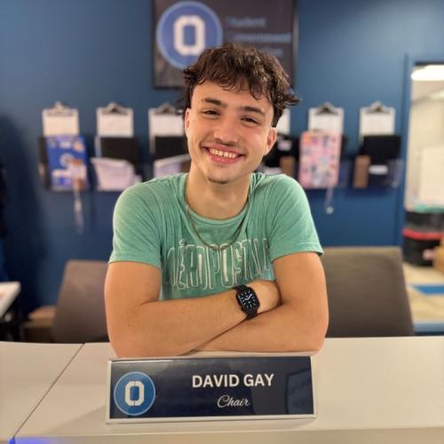 David Gay is a Henninger High School graduate who is majoring in Broadcast Media Communications and is a member of OCC's Men's Track & Field team. He's pictured in OCC's Student Government office where he serves as Chair of Social Media and Marketing.