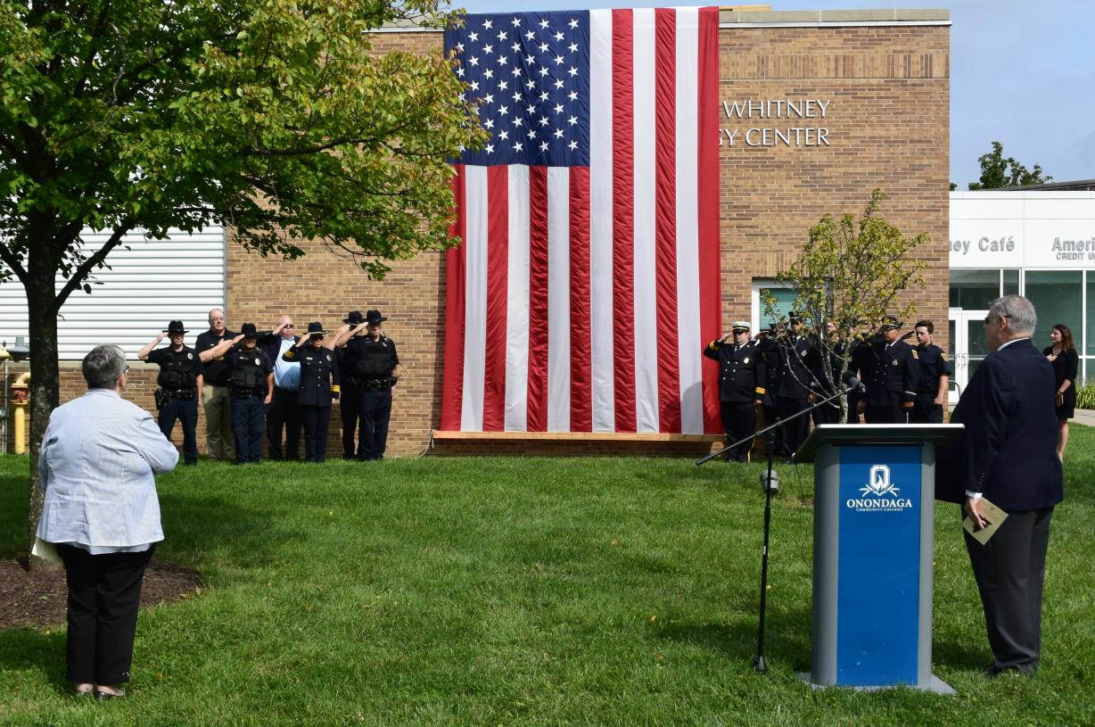 photo of 9/11 ceremony on the OCC campus