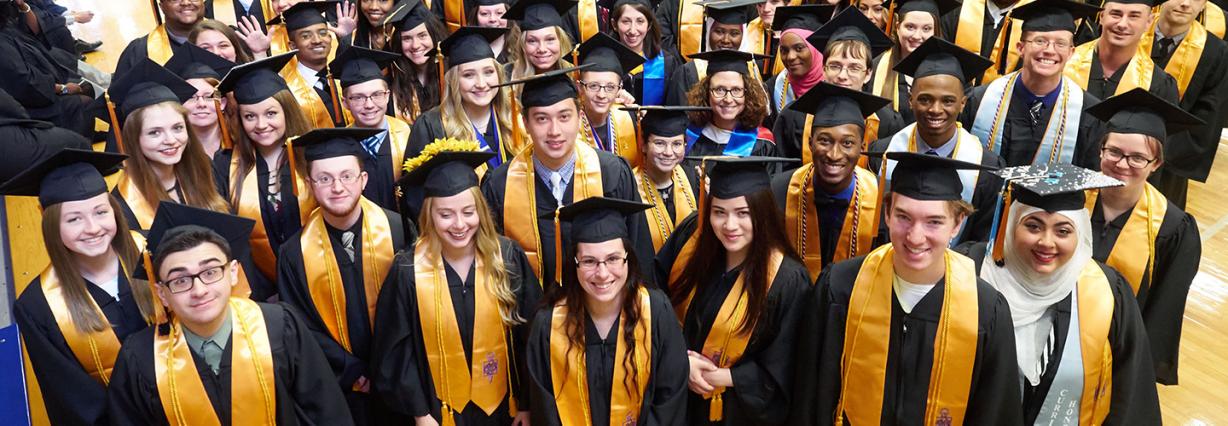 Students at graduation