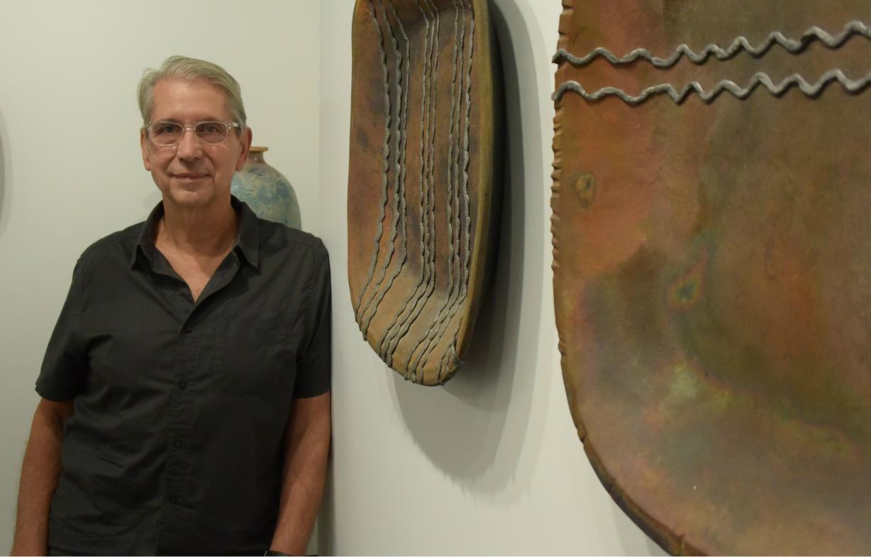 Retired Professor Andrew Schuster in the Gallery