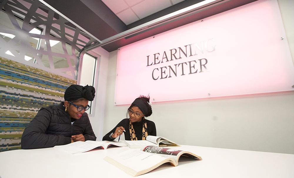 Students Studying in the Learning Center 