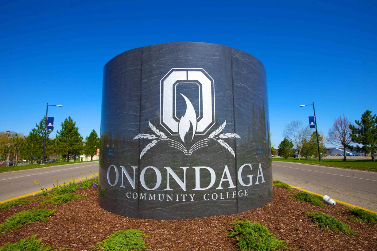 Onondaga Community College Marble Entrance Sign
