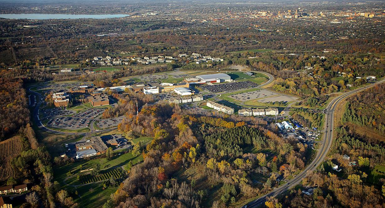 Aerial photo of campus Aerial photo of campus