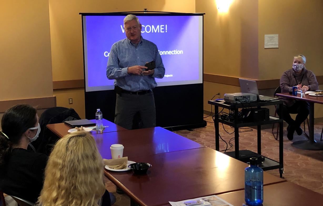 Steve Schill '78 visited campus recently to talk about his journey from OCC student to a worldwide corporation's Senior Director of Global Sales Projects. Steve Schill '78 visited campus recently to talk about his journey from OCC student to a worldwide corporation's Senior Director of Global Sales Projects.