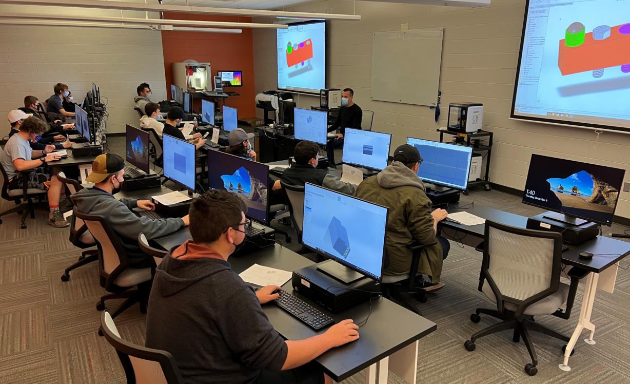 Onondaga Community College's newly renovated Computer Aided Design classroom and curriculum are giving students an improved pathway to career success. Onondaga Community College's newly renovated Computer Aided Design classroom and curriculum are giving students an improved pathway to career success.