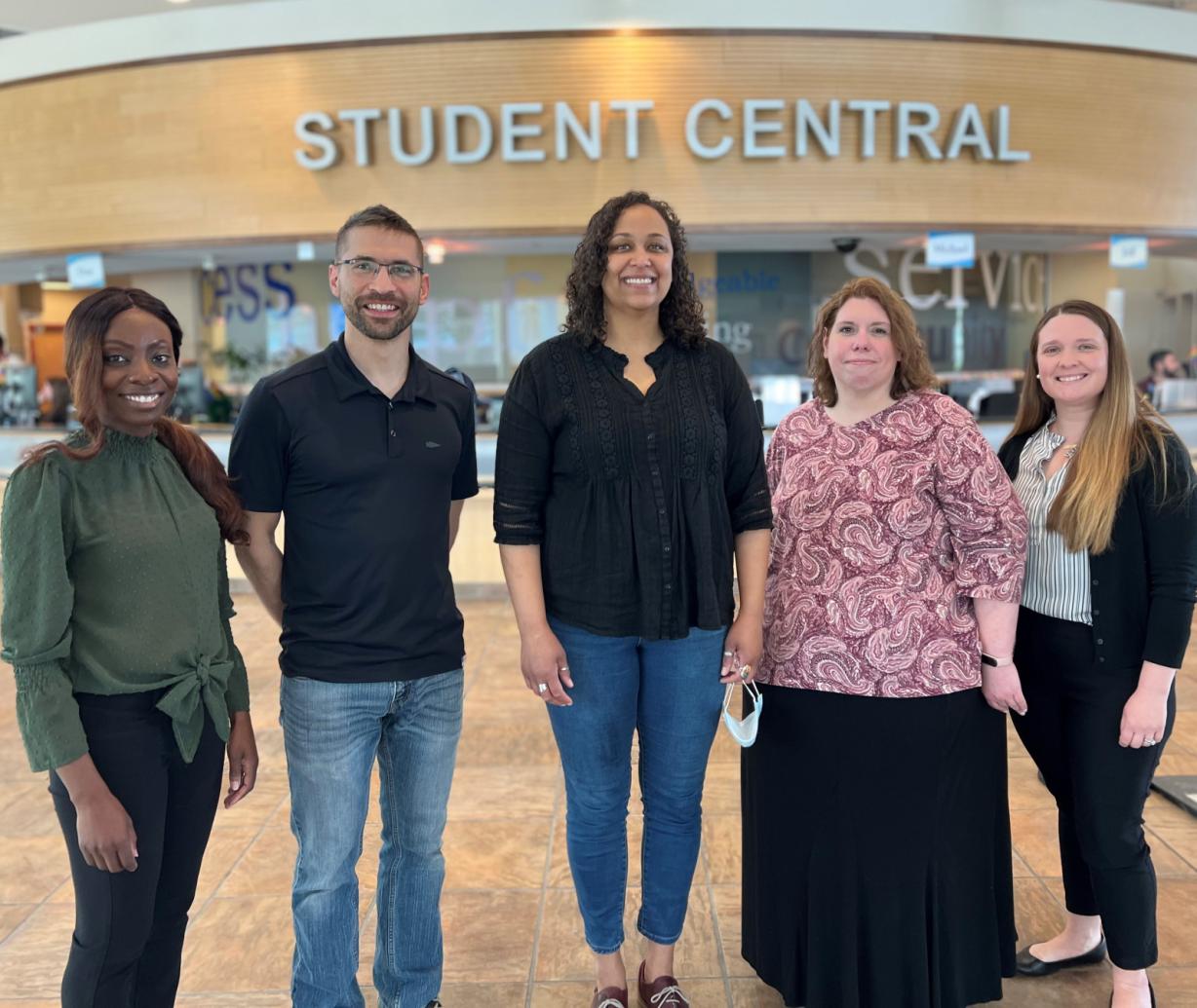 Sharing OCC's Schools Success Story both in New York State and across the country will be (left to right) Sherrie Asbie-White, Justin Fiene, Naomi Stewart, Abigail Klein, and Jenna Alexander.