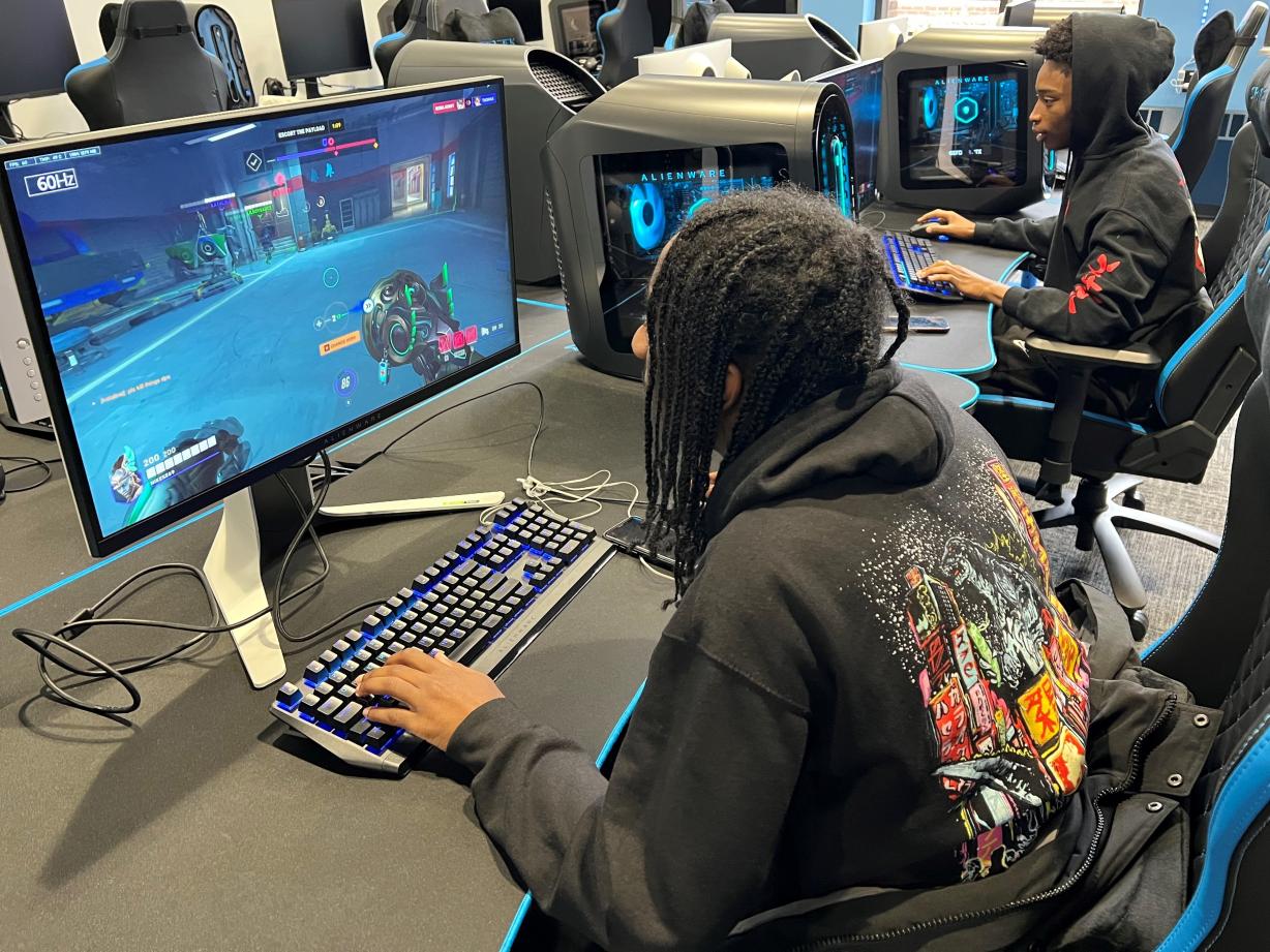 OCC Esports team members Naquise Williams (left) and Dion Spaights (right) are both graduates of PSLA at Fowler. They are among the more than 70 student athletes on OCC's Esports team.