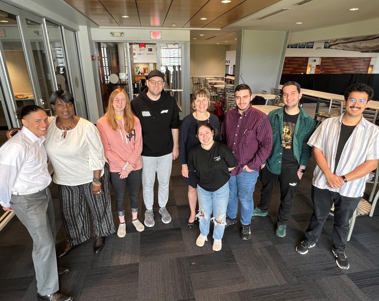 Meg O'Connell and students