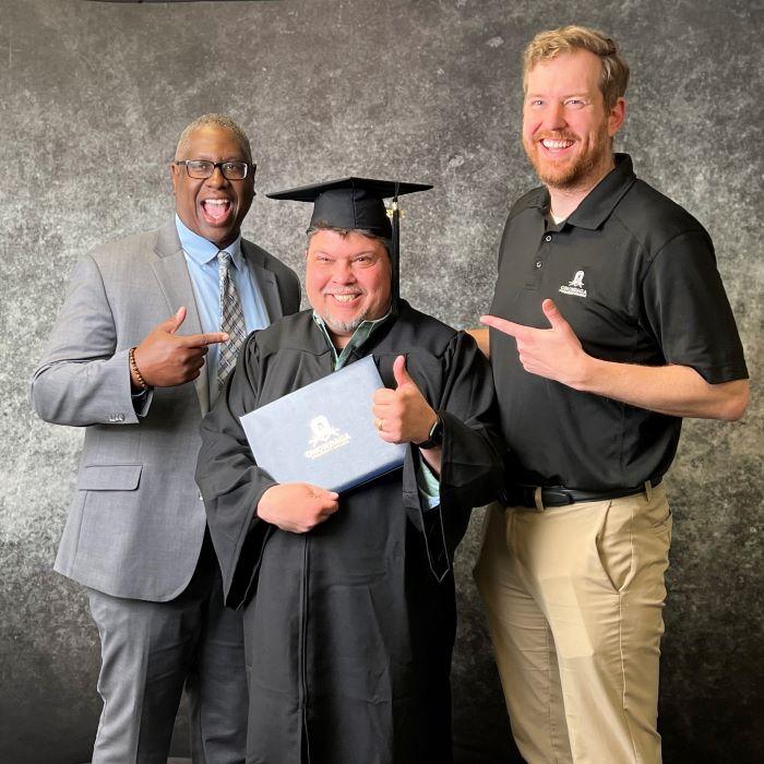 Tom Soccocio Jr. (center) is pictured with OCC President Dr. Warren Hilton (left) and OCC Onboarding Director Ryan Nellenback (right). Tom Soccocio Jr. (center) is pictured with OCC President Dr. Warren Hilton (left) and OCC Onboarding Director Ryan Nellenback (right).