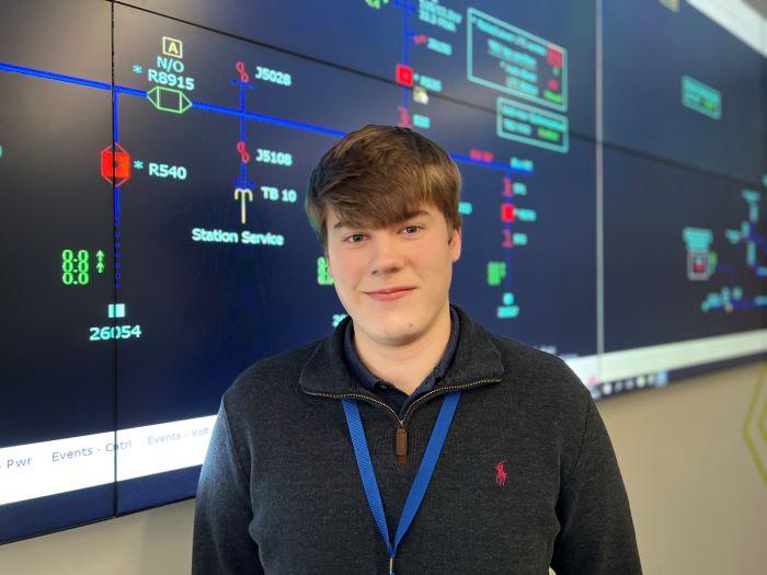 Riley Wood '23 is the youngest Regional Operator in the history of National Grid. He's a 2023 graduate of Oswego High School and Onondaga Community College, having earned an Electrical Technology degree through the P-TECH program. Riley Wood '23 is the youngest Regional Operator in the history of National Grid. He's a 2023 graduate of Oswego High School and Onondaga Community College, having earned an Electrical Technology degree through the P-TECH program.
