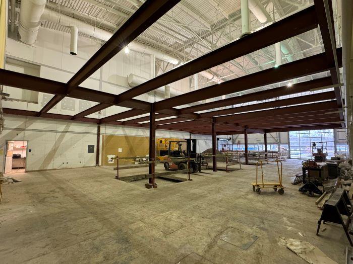 Work is underway on construction of the Micron Cleanroom Simulation Lab in the Whitney Applied Technology Center. Work is underway on construction of the Micron Cleanroom Simulation Lab in the Whitney Applied Technology Center.