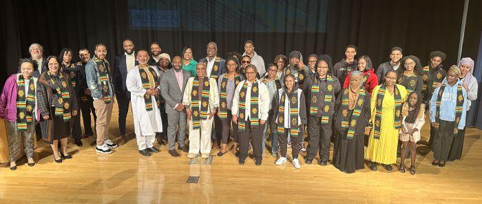 Kente Cloth ceremony group photo Kente Cloth ceremony group photo