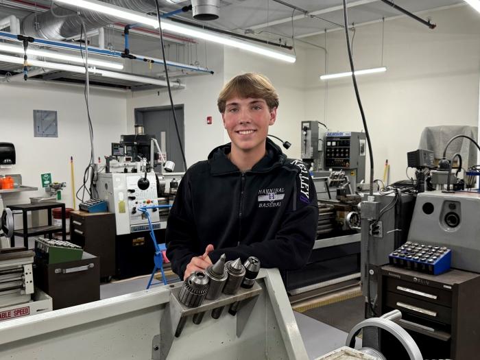 Skylor Kelley is a P-TECH student from Hannibal High School who is studying Mechanical technology on campus. Next year he will complete his high school diploma and OCC associate degree.