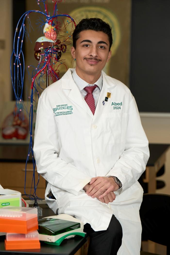 Karar Abed was the student speaker at December's commencement ceremony. He completed his Mathematics & Science degree and transferred to SUNY-ESF. Karar Abed was the student speaker at December's commencement ceremony. He completed his Mathematics & Science degree and transferred to SUNY-ESF.