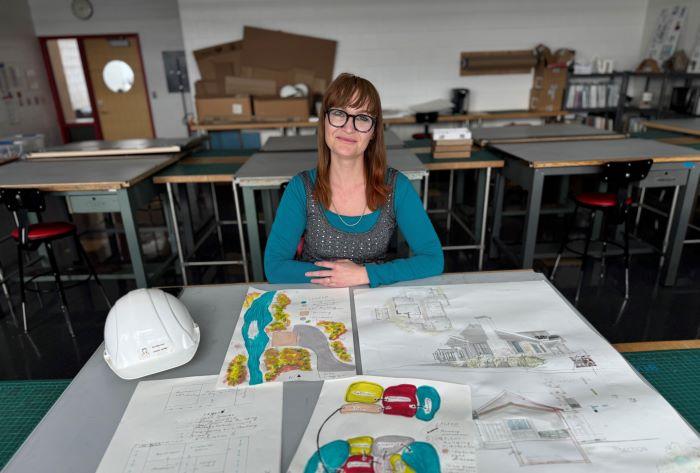 Valeriya Weeks is a 42-year-old mother of two who is pursuing her Architectural Design degree. She's attending Onondaga Community College tuition-free thanks to the SUNY Reconnect program.