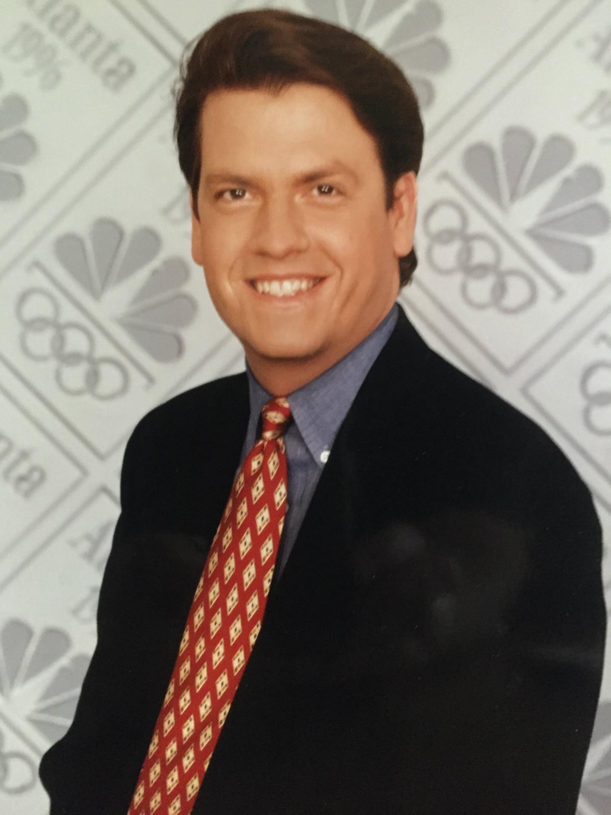 Bonnell while working for NBC at the 1996 Summer Olympic Games in Atlanta.