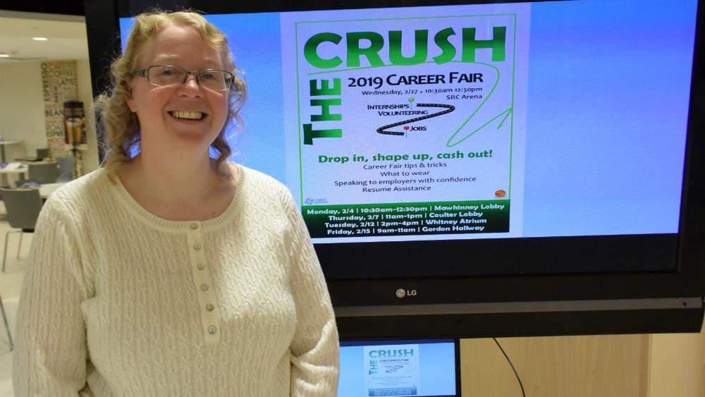 Abbey Baird is the Director of OCC's Career Center which is preparing for a large Career Fair on campus February 27 from 10:30 a.m. to 12:30 p.m. in the SRC Arena.