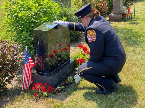 When Kiersten Spears achieves a milestone in her life, she visits the headstone of Dennis Burgos. "He made an impact on me that will continue. I don't think I will ever let go."