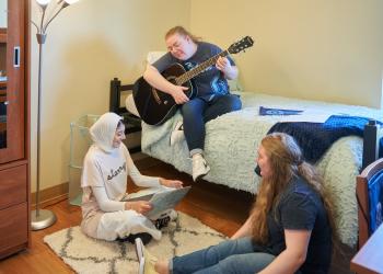 Students in the residence hall 